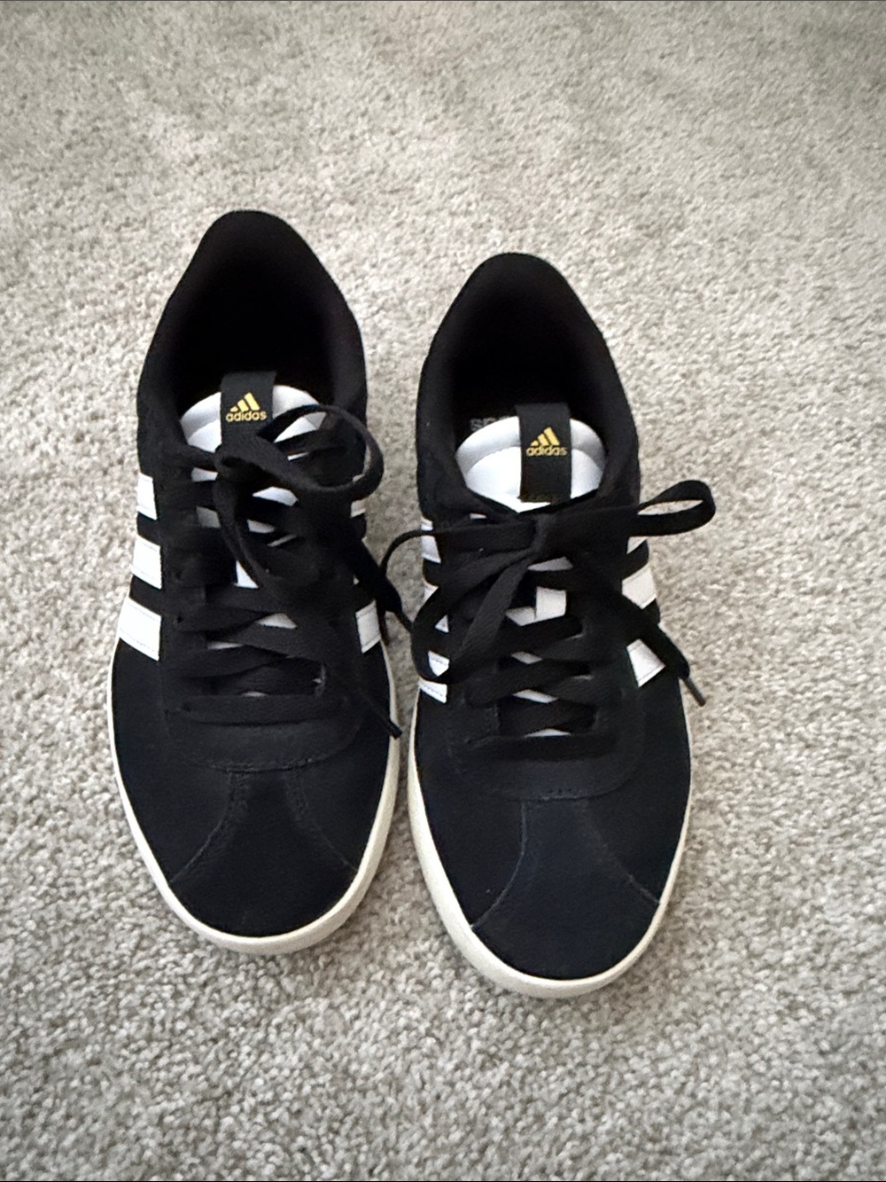 adidas Black Sneakers with White Stripes